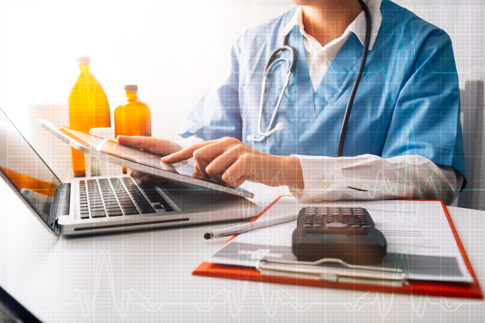 Office Desk and Monitor Setup